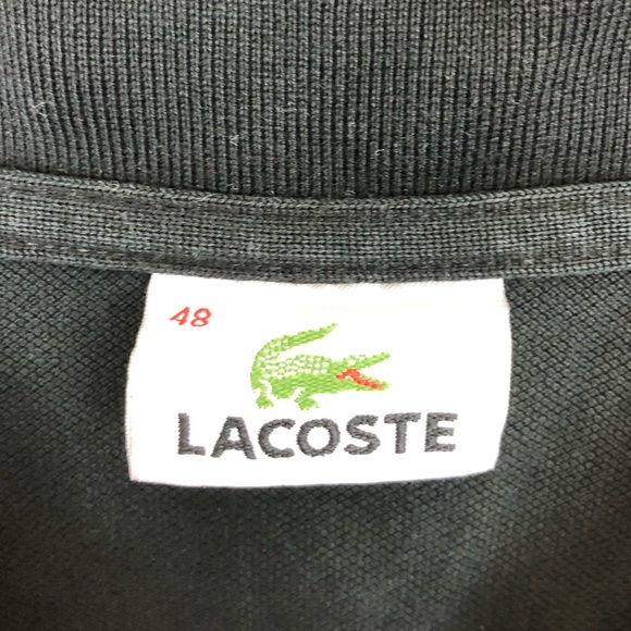 Lacoste Short Sleeve Two-Button Classic Fit Pique Polo Black Sz XL - Picture 7 of 8